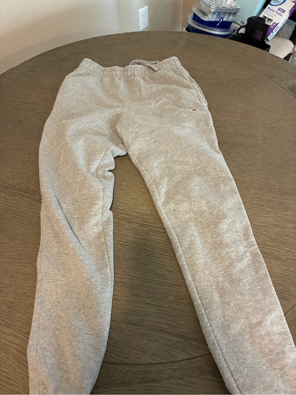 Gray Knit Jogger Sweatpants